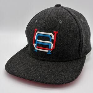 Rsvlts Roosevelts USA Embroidered Snapback Baseball Cap Hat Gray Wool Streetwear